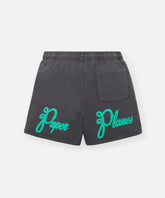 PAPER PLANES Script Logo Puff Print Short at Gravity NYC